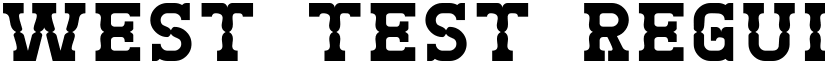 West Test Regular font
