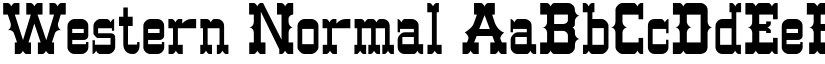 Western Normal font