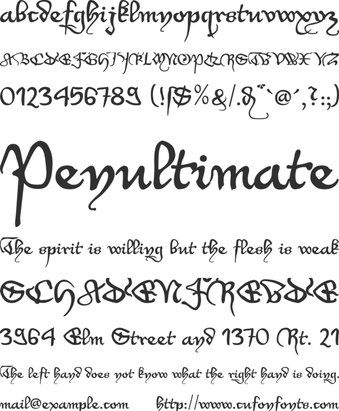 WirWenzlaw font preview