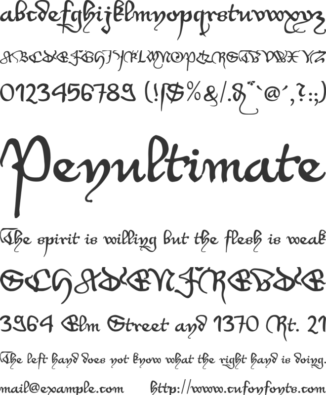 WirWenzlaw font preview