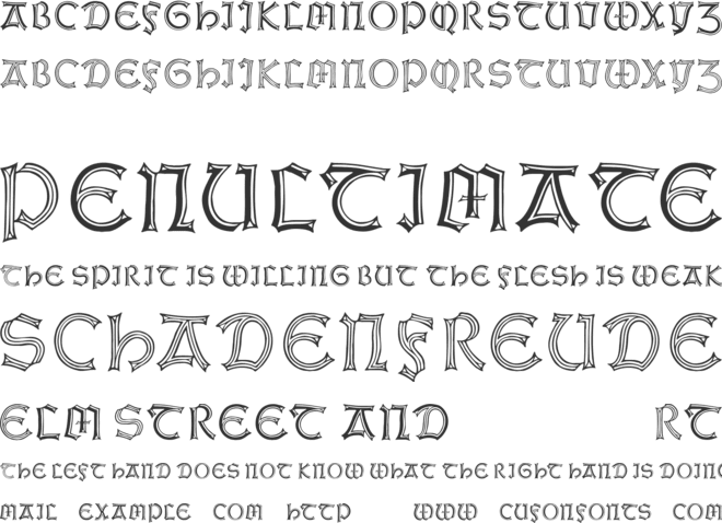 WeissGotnitials font preview