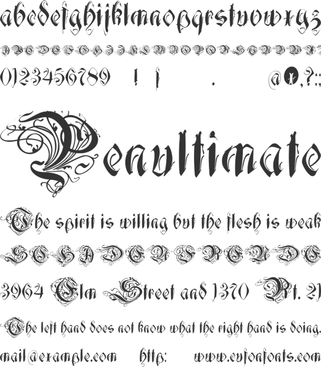 Decadentia font preview