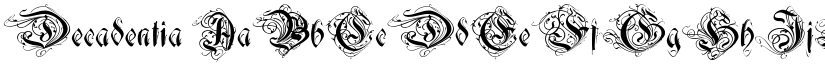 Decadentia font