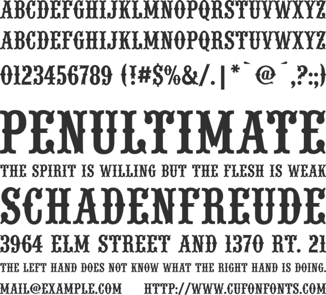 URWWoodTypD font preview