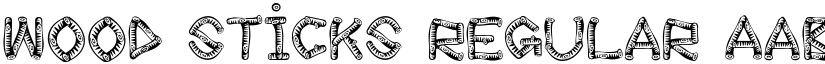 wood sticks Regular font