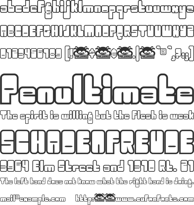 Woggle font preview