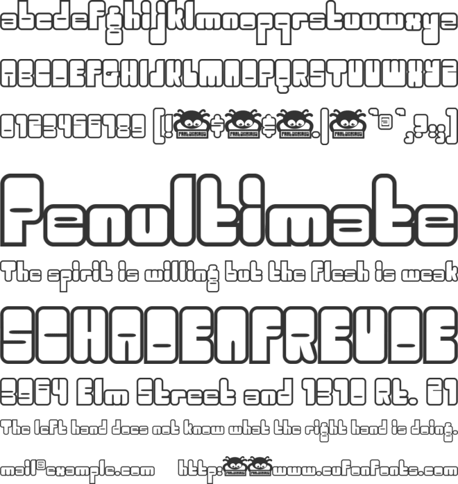 Woggle font preview