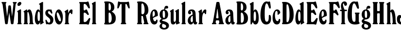 Windsor El BT Regular font
