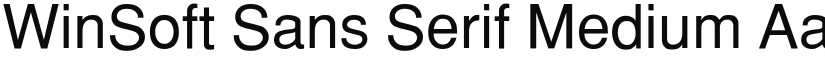 WinSoft Sans Serif Medium font
