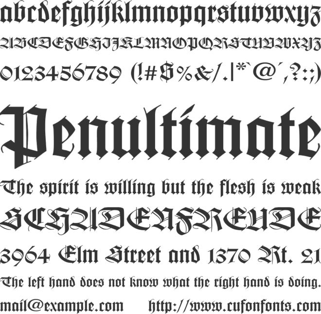 WilhelmKlingsporGotisch Wd font preview