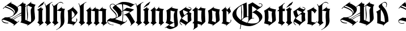 WilhelmKlingsporGotisch Wd font download