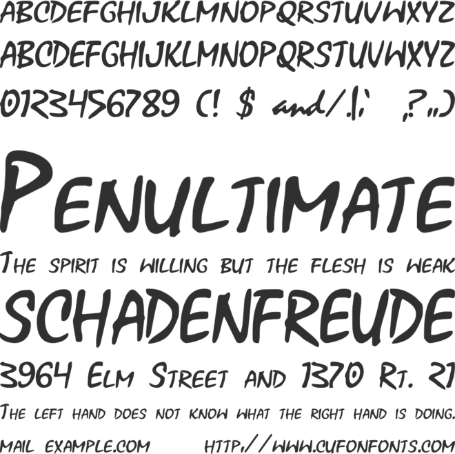 Xoxoxa font preview