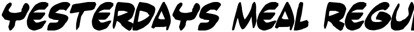 Yesterdays meal font download