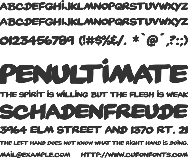 Yard Sale font preview