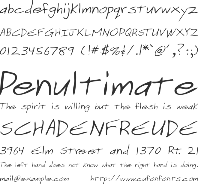 ZonkersHand font preview