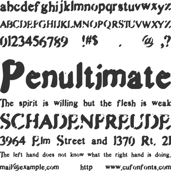 Zipple font preview