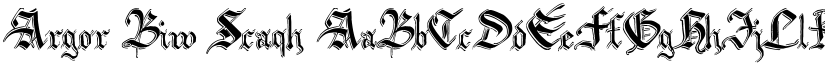 Argor Biw Scaqh font