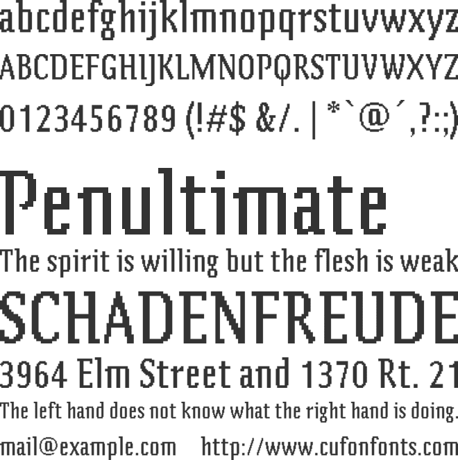 Zeitgeist MT font preview