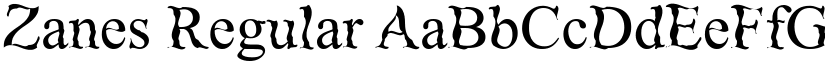 Zanes Regular font