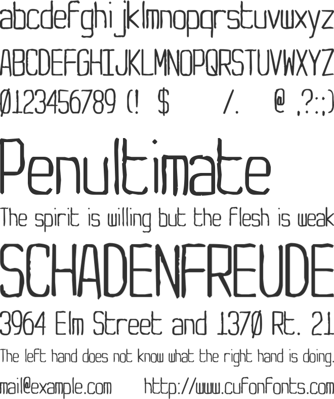 Yachting Type font preview