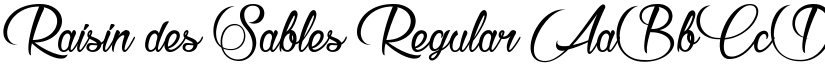 Raisin des Sables Regular font