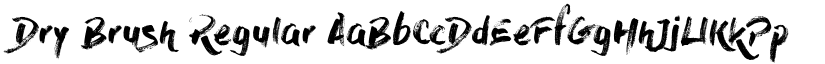 Dry Brush Regular font