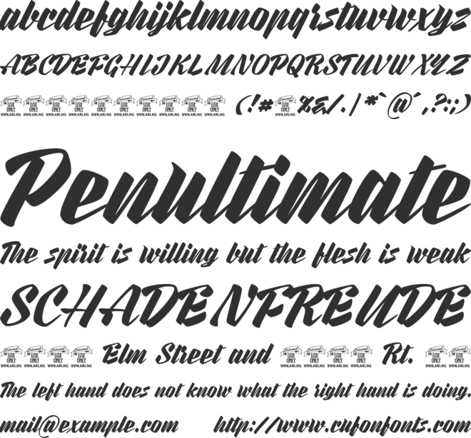 Rurable Personal Use Only font preview