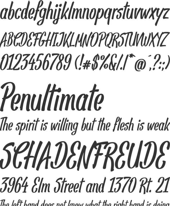 Pan Pizza font preview