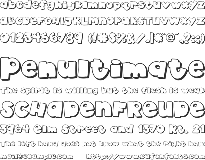 akaDylan Open font preview