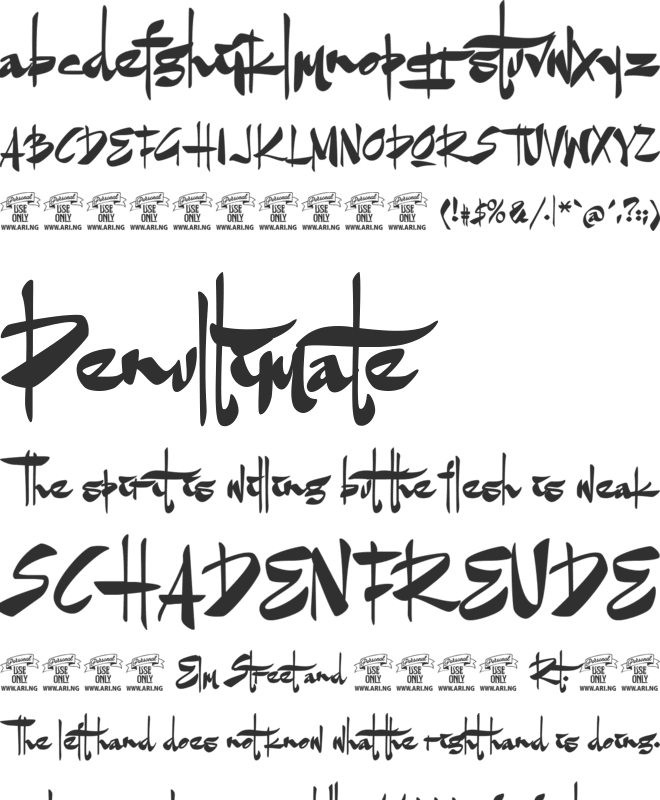 Goatskin Brush Personal Use font preview