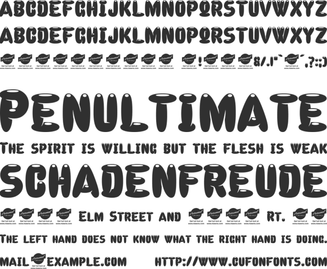 Celebrater PERSONAL USE font preview