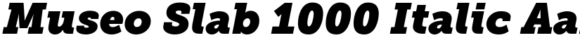 Museo Slab 1000 Italic font