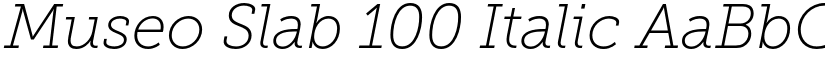Museo Slab 100 Italic font