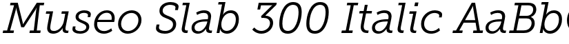Museo Slab 300 Italic font