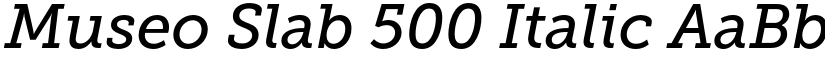 Museo Slab 500 Italic font