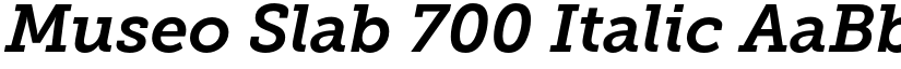 Museo Slab 700 Italic font