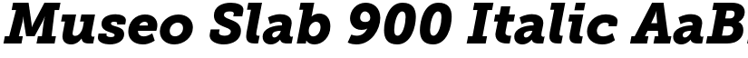 Museo Slab 900 Italic font