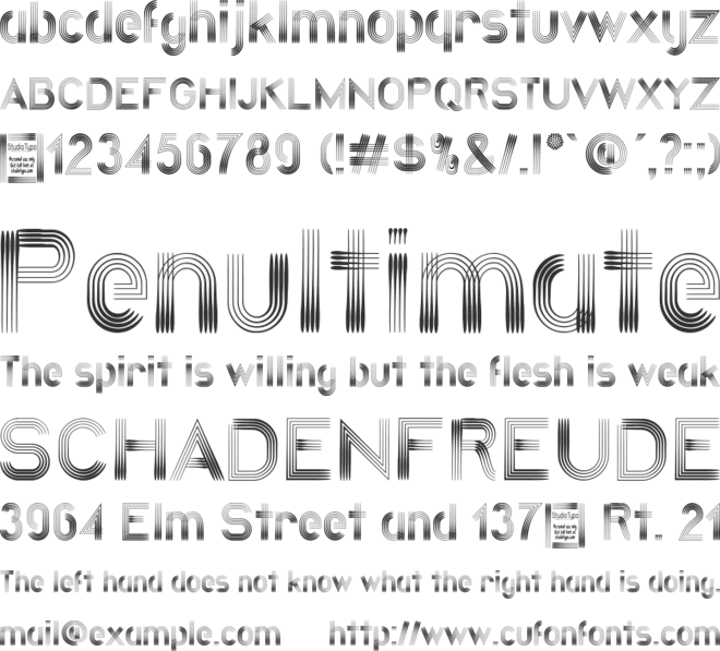 Quatroline font preview