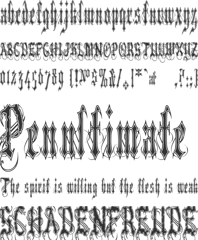 Vlad Tepes II  (Vlads Dad) font preview