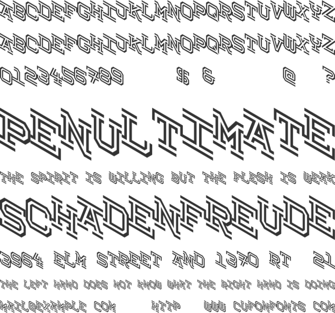 Hokjesgeestcube font preview