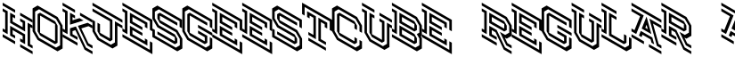 Hokjesgeestcube Regular font