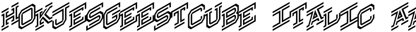 Hokjesgeestcube Italic font