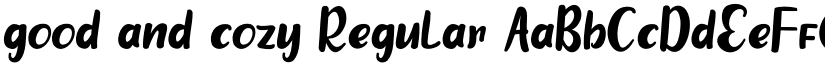 good and cozy Regular font