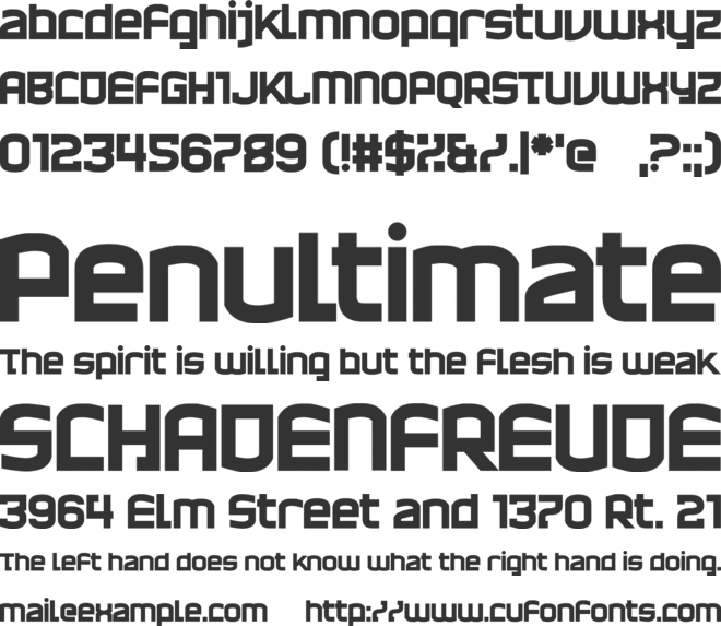 Hawkeye font preview