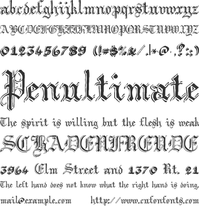 Argor Got Scaqh font preview