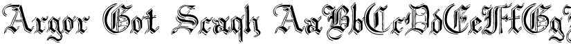 Argor Got Scaqh font