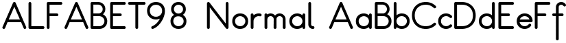 ALFABET98 Normal font
