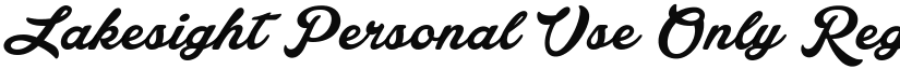 Lakesight Personal Use Only font download