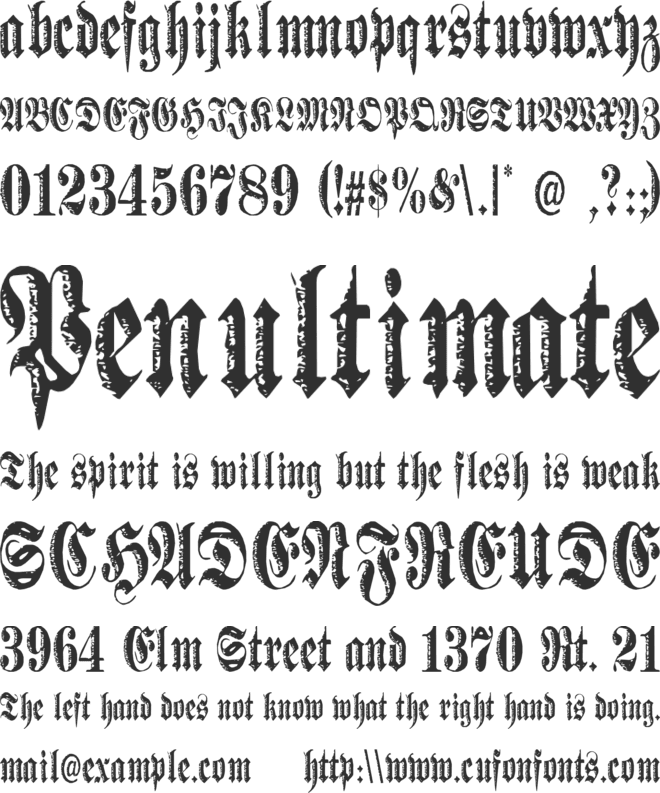 Made font preview