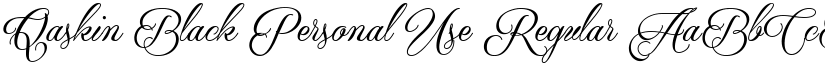 Qaskin Black Personal Use font download